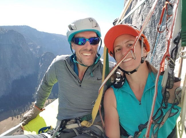 A woman and her friend who climb mountains